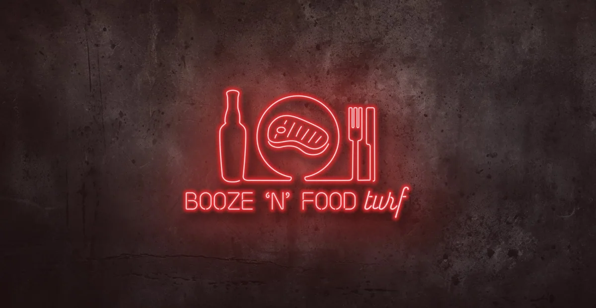 Booze N Food 2023 Turf Dinner artwork